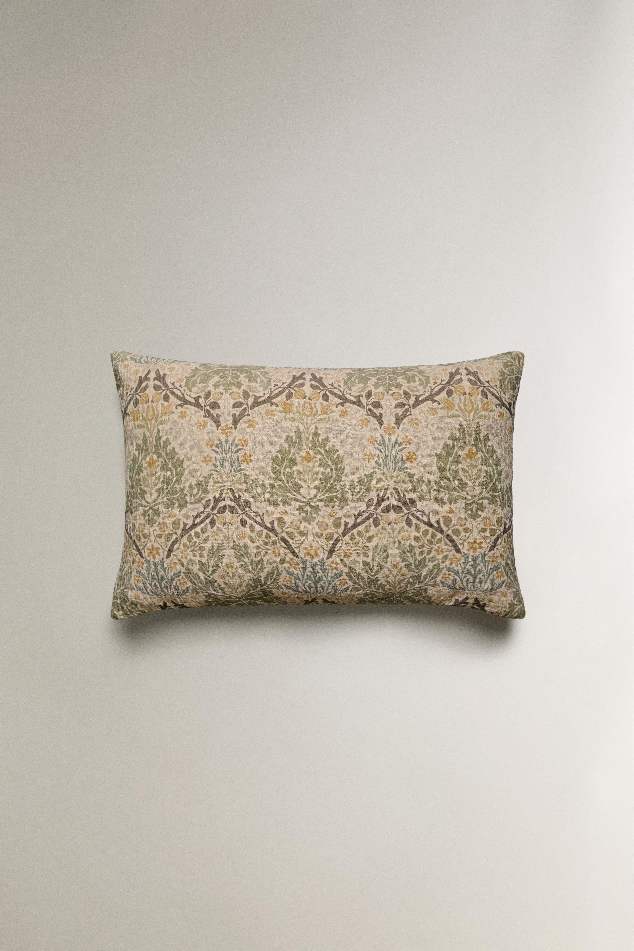 MORRIS & CO. FLORAL THROW PILLOW COVER