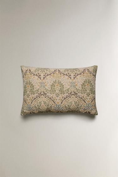 MORRIS & CO. FLORAL CUSHION COVER - Green by Zara - Image 2