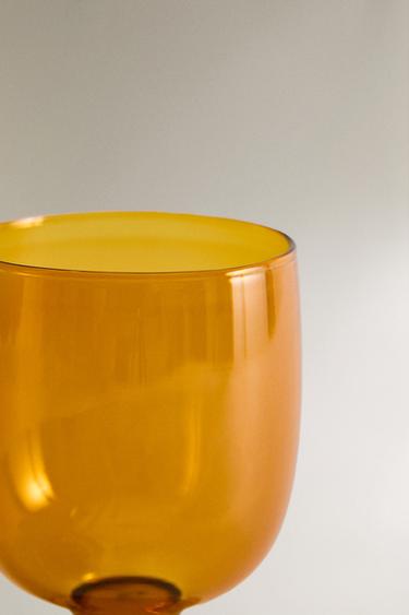 SHORT COLOURED BOROSILICATE GLASS X COLLAGERIE - Ochre by Zara - Image 4