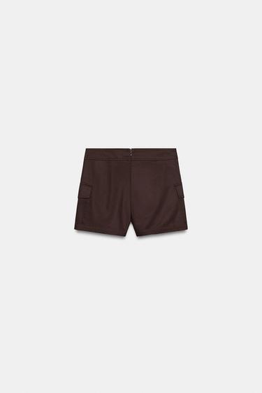 JUPE-PANTALON CARGO ENSEMBLE - Marron de Zara - Image 8