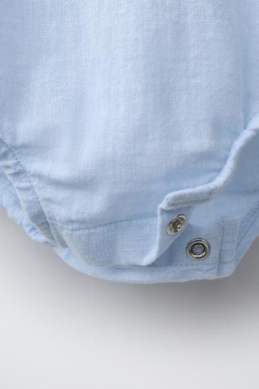 BODY COTON ET LIN - Bleu de Zara - Image 3