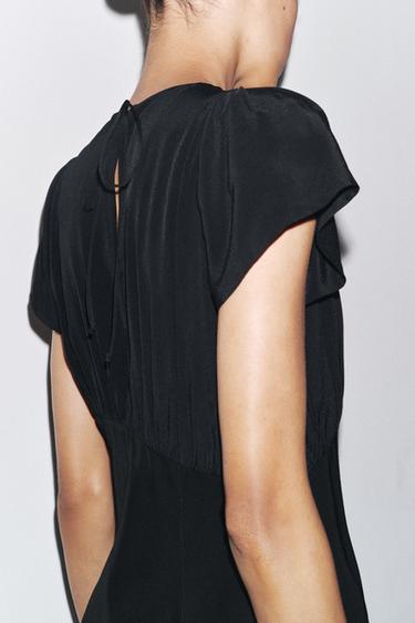 ZW COLLECTION CONTRAST BELT DRESS - Black by Zara - Image 3