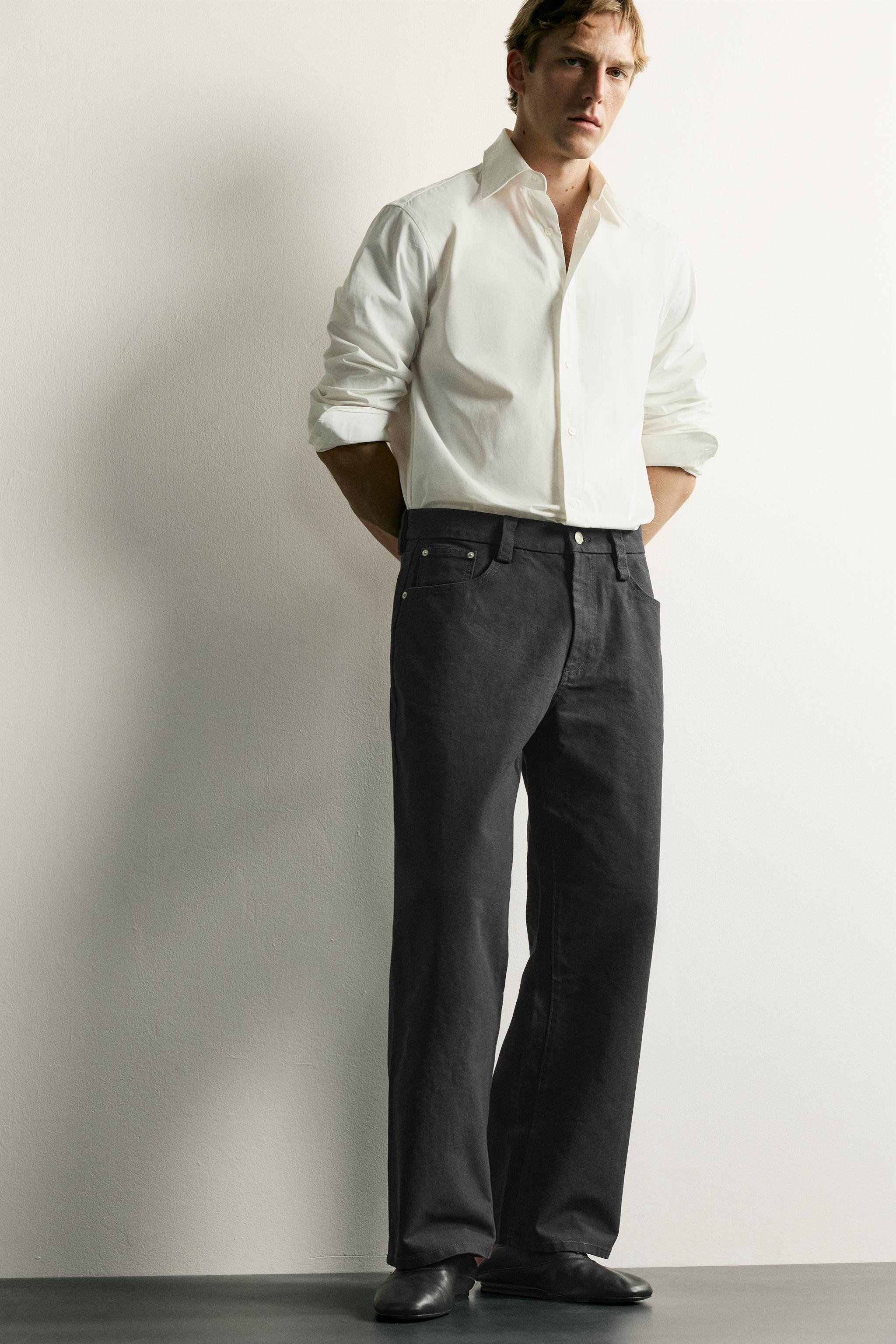 Мужские джинсы Zara STRAIGHT RELAXED FIT JEANS — фото 6