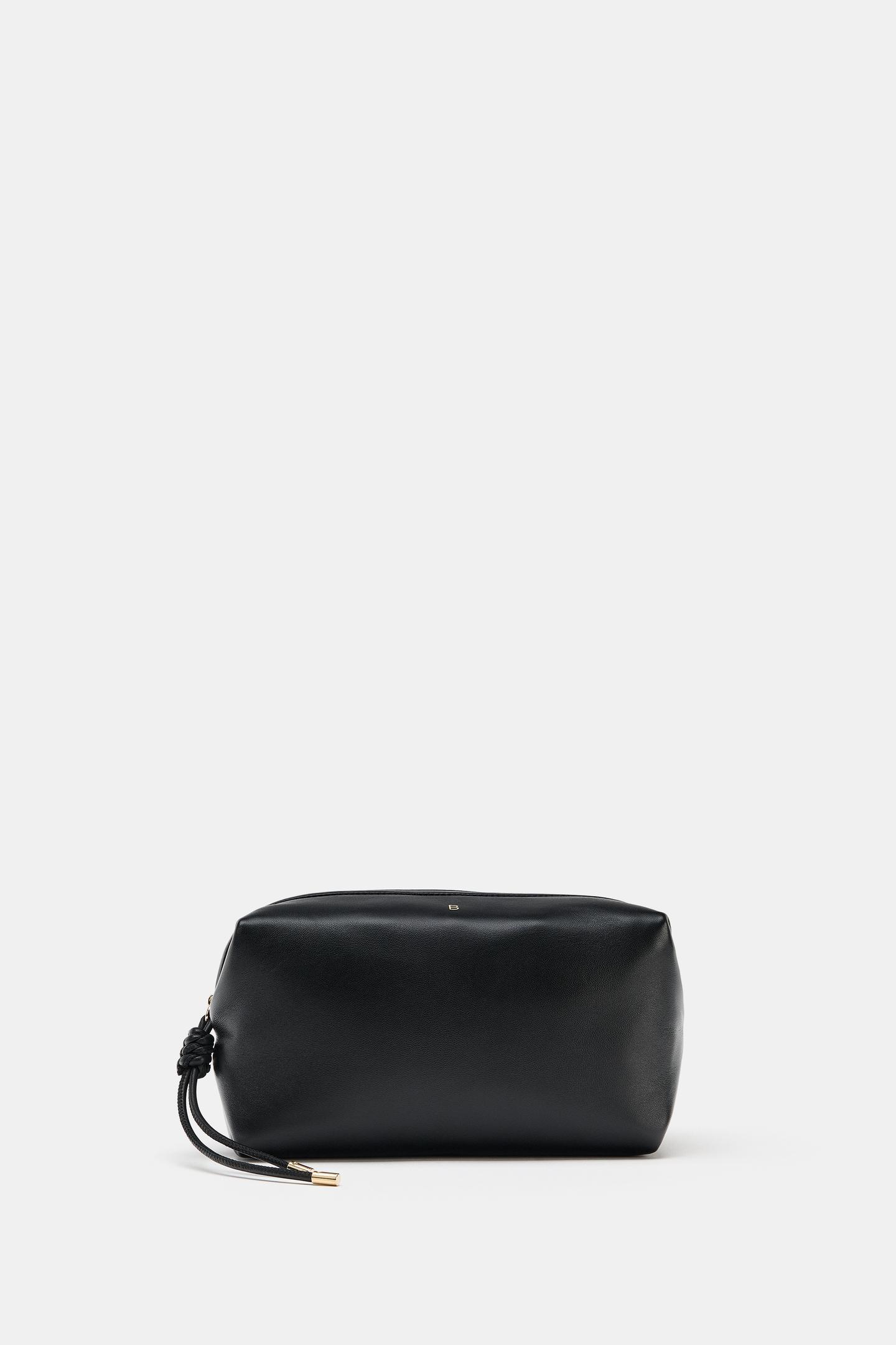 Несессер Zara Leather Toiletry Bag, цвет: Чёрный