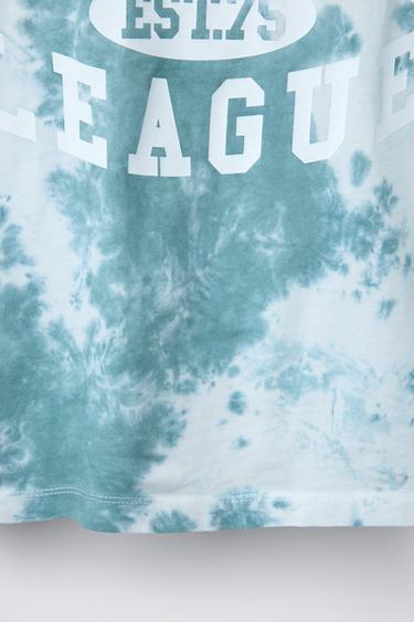 TIE-DYE JOGGING T-SHIRT - Blue/White by Zara - Image 3