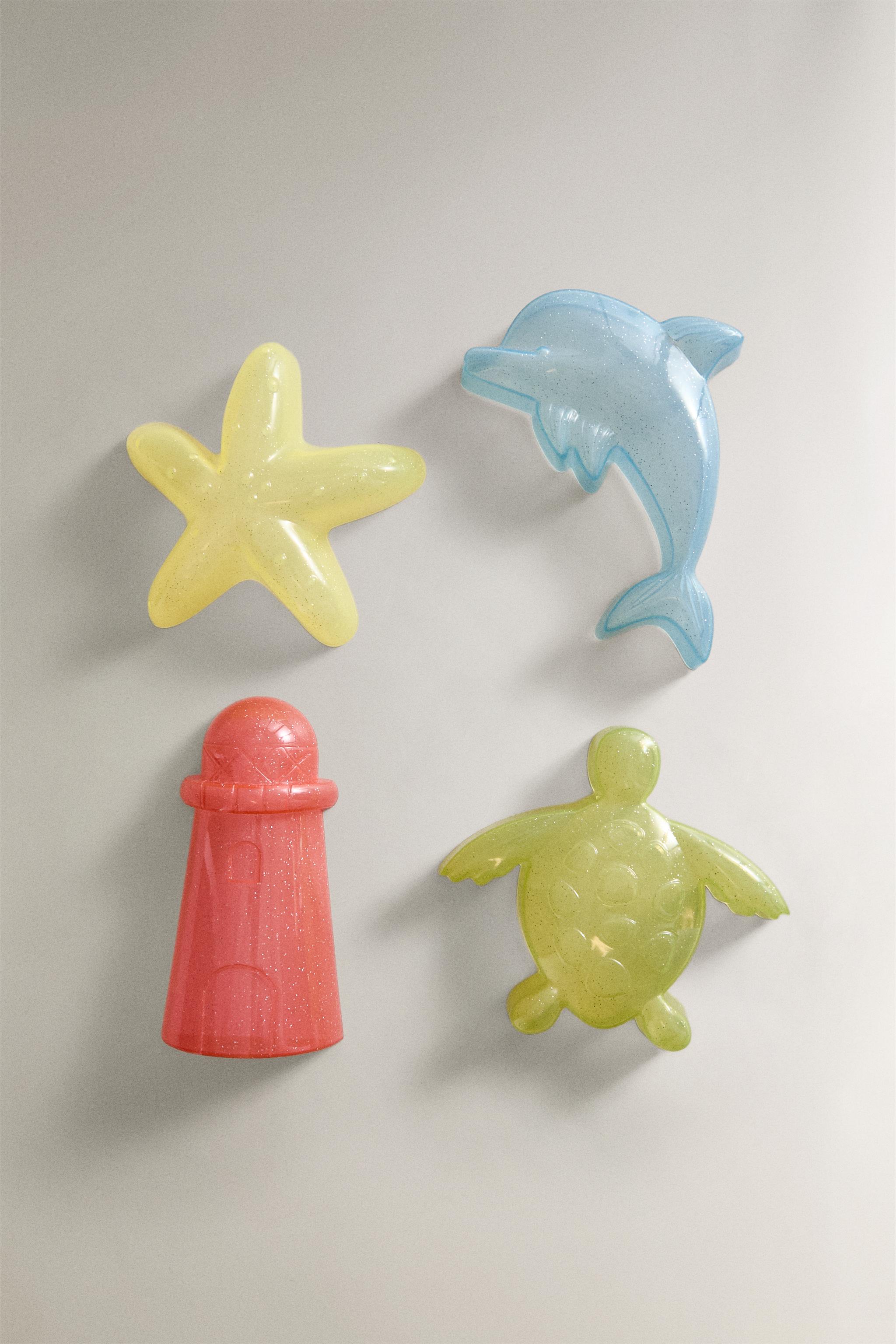Zara PACK OF KIDS' GLITTER BEACH MOLDS (PACK OF 4)