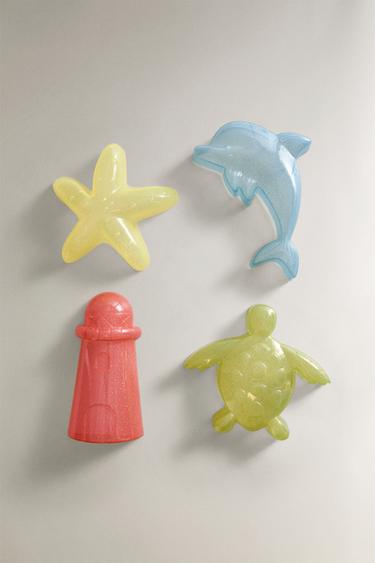 Zara PACK OF KIDS' GLITTER BEACH MOLDS (PACK OF 4) - Multicolored - Image 0