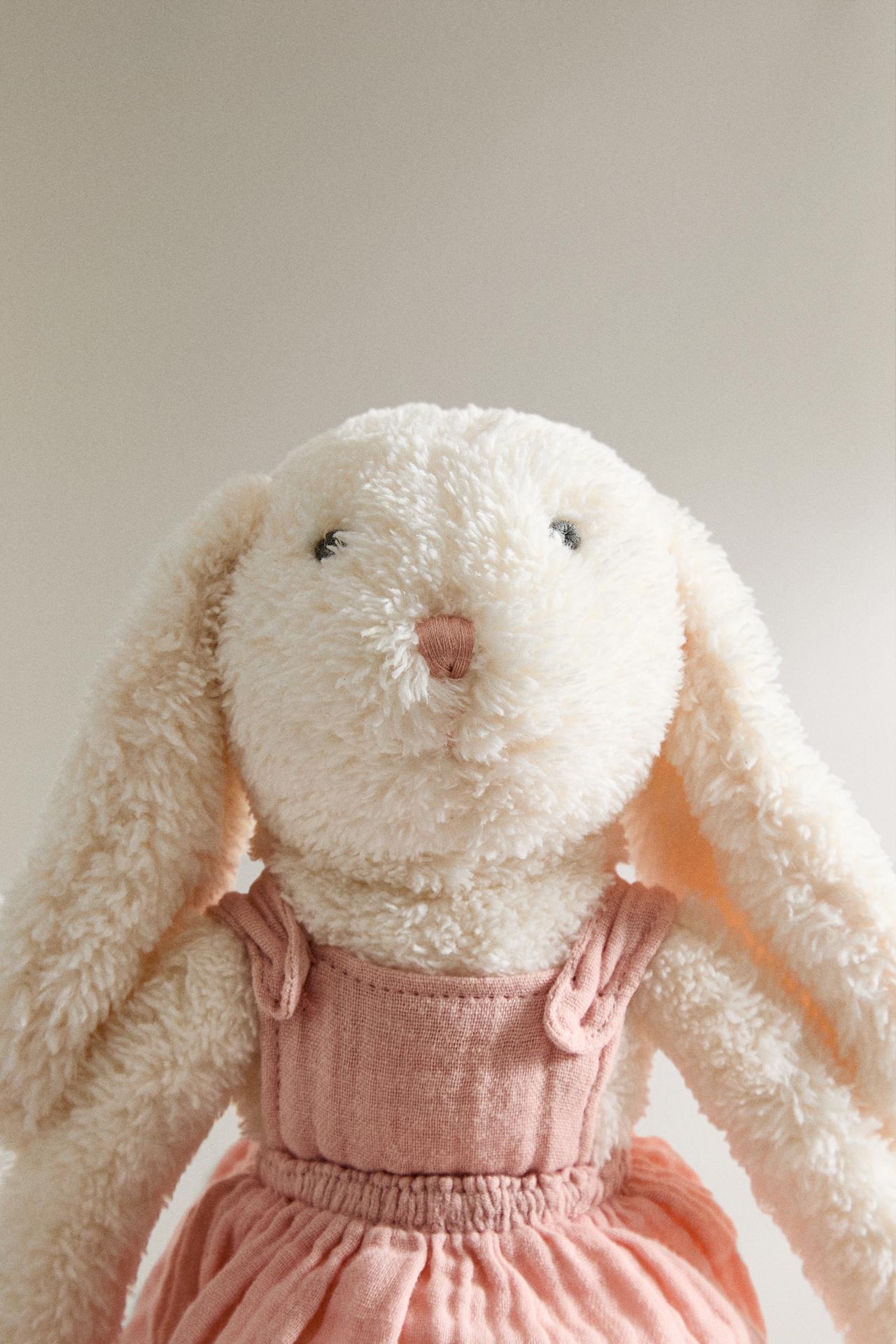 RABBIT PLUSH TOY — Oyster-white