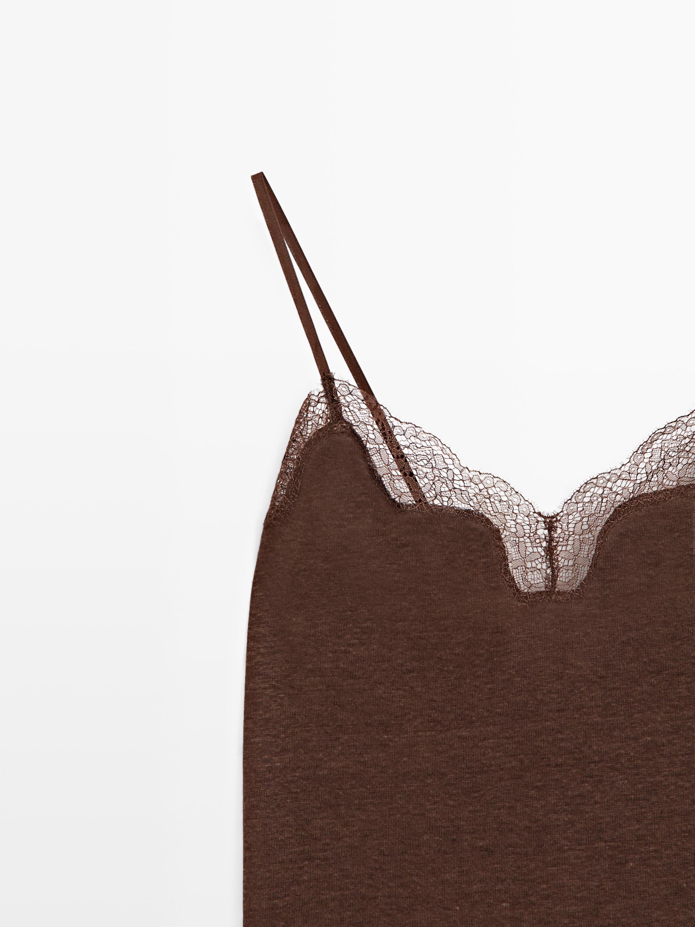 Top asymétrique en lin mélangé