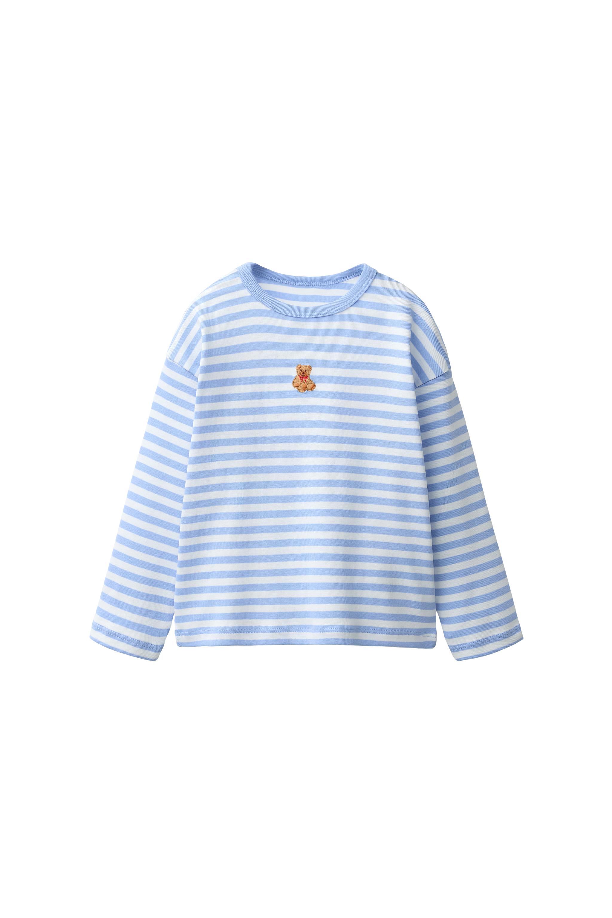 EMBROIDERED ANIMAL T-SHIRT — striped