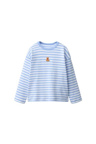 EMBROIDERED ANIMAL T-SHIRT — striped 2