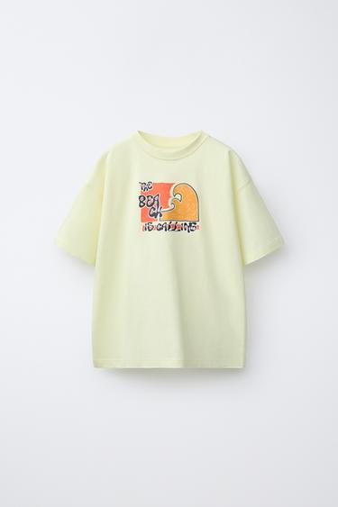 WAVE PRINT T-SHIRT - Yellow by Zara