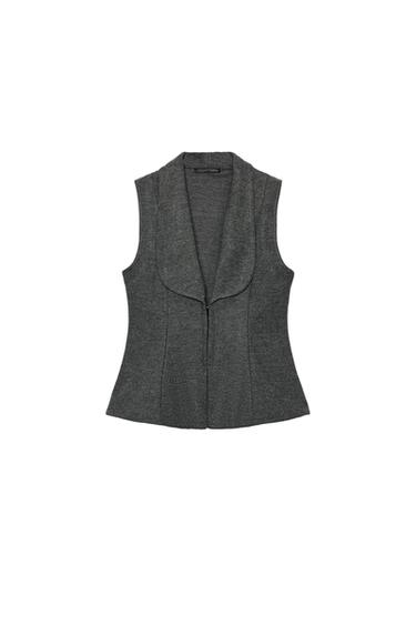 CHALECO PEPLUM - Gris medio de Zara