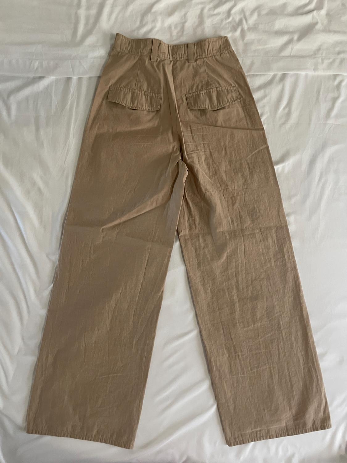 PANTALÓN ANCHO ACAMPANADO BEIGE - Image 7