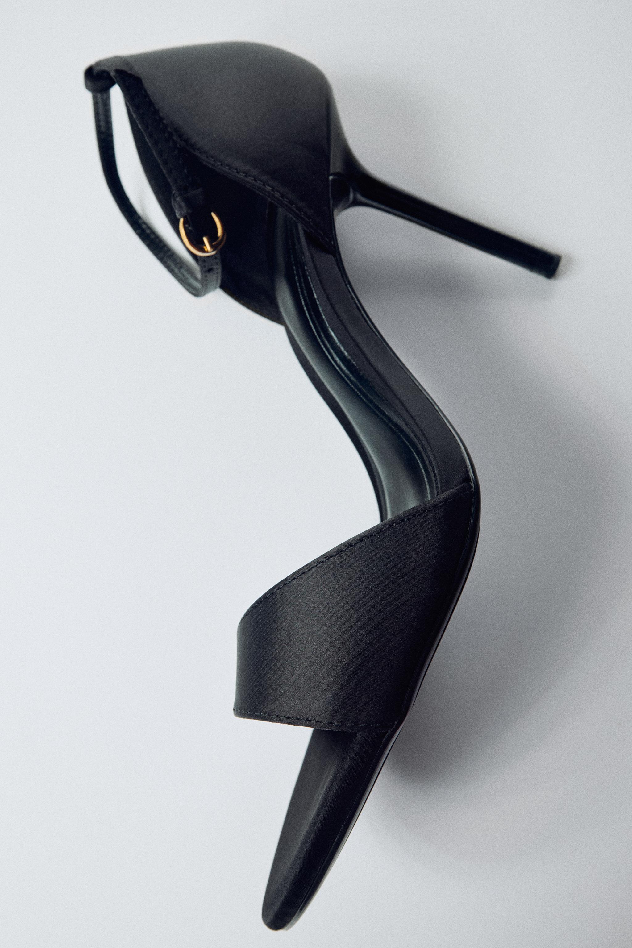 SATIN HEELED SANDALS