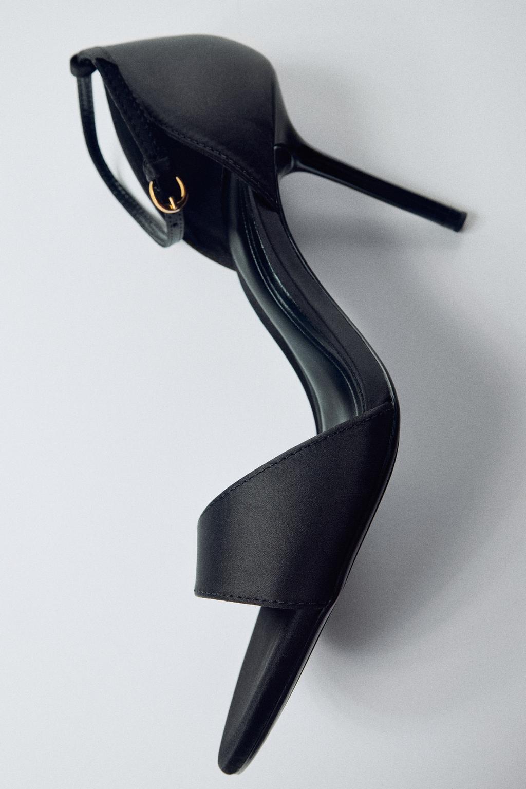 SATIN HEELED SANDALS
