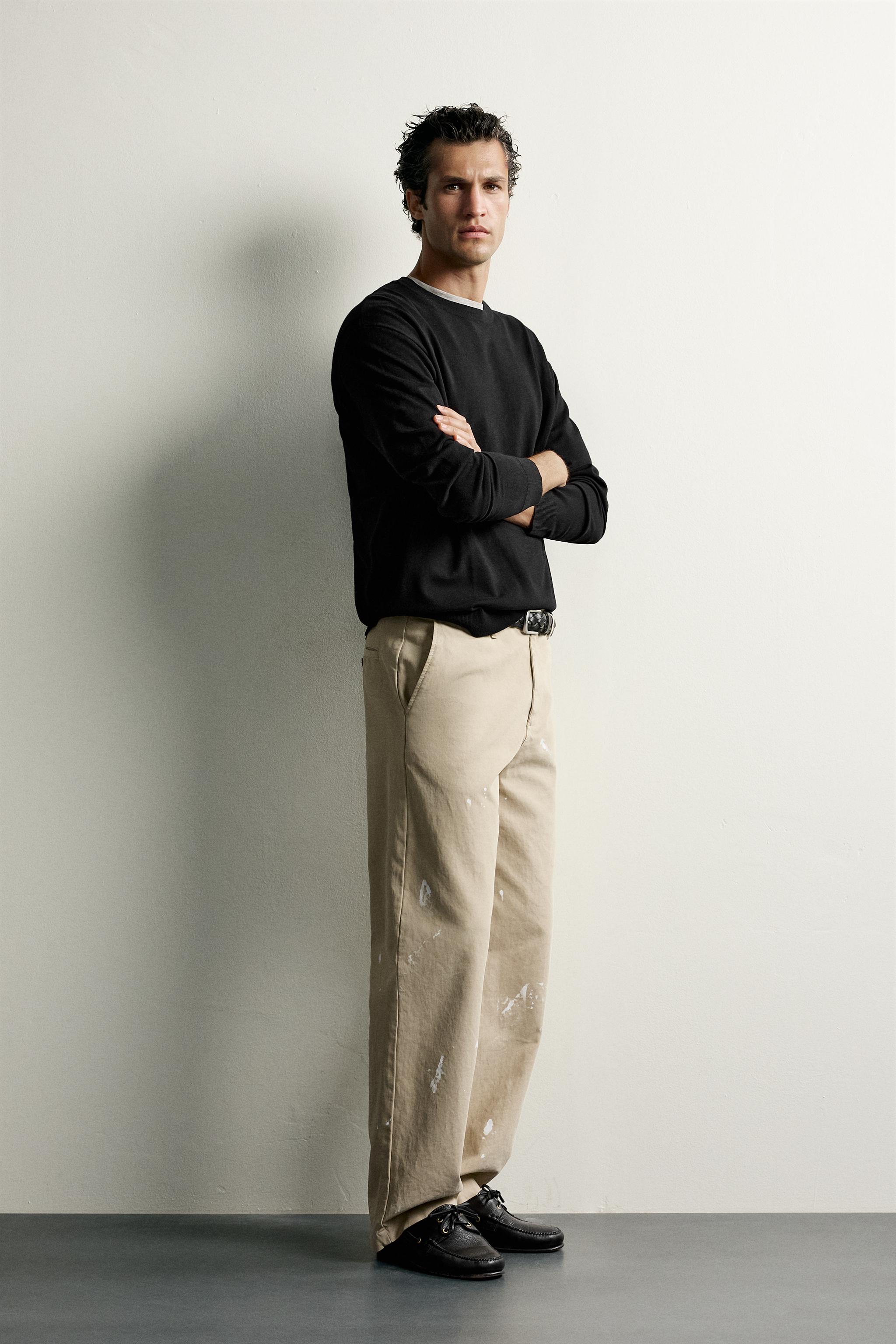 Мужские свитеры Zara BASIC REGULAR FIT SWEATER — фото 4
