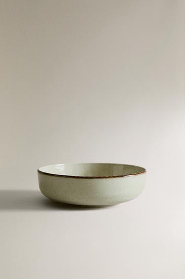 وِعاء بورسلان بحافة بمظهر معتق - أخضر مموه الخاص بـ Zara