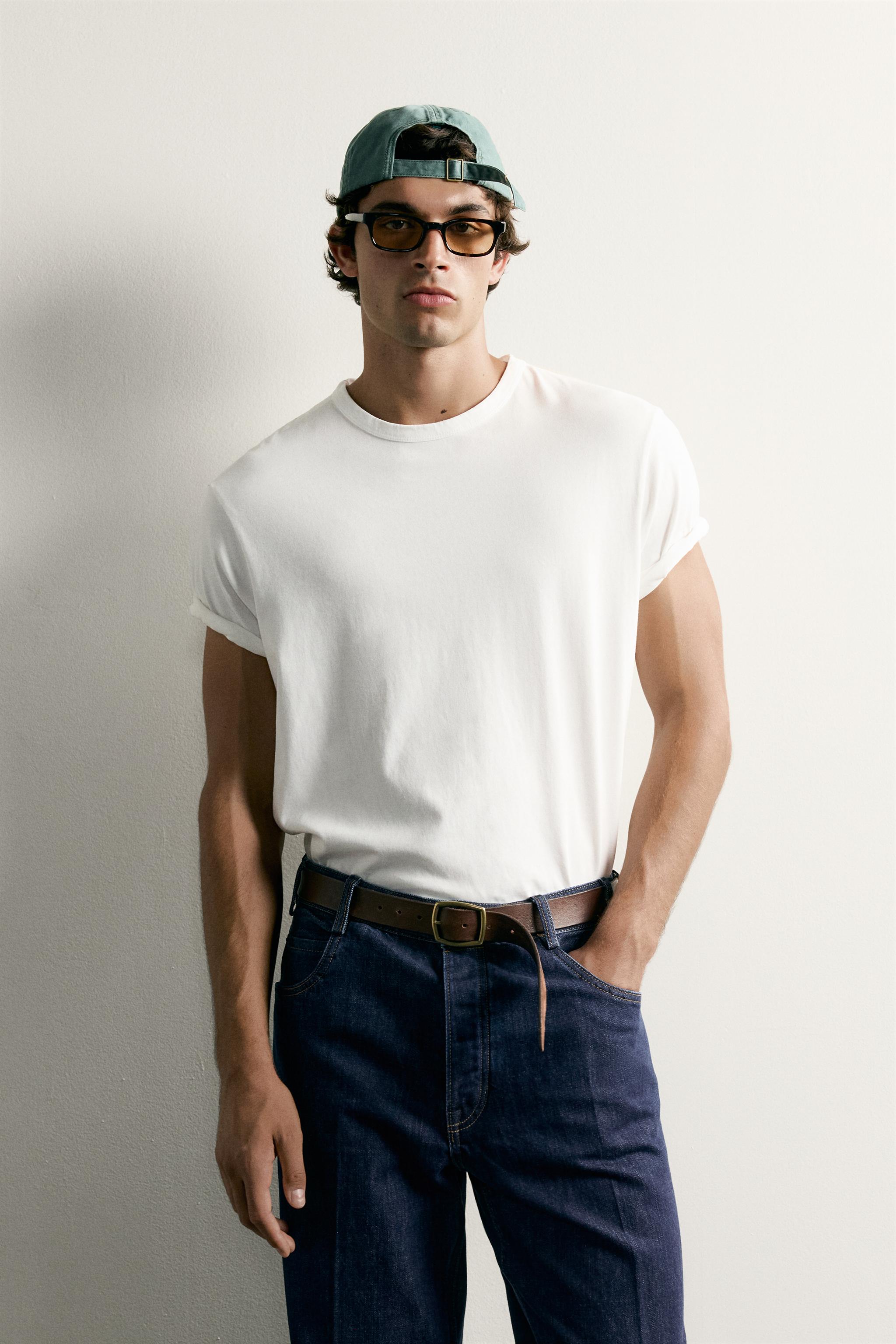 WASHED REGULAR FIT T-SHIRT — Oyster-white