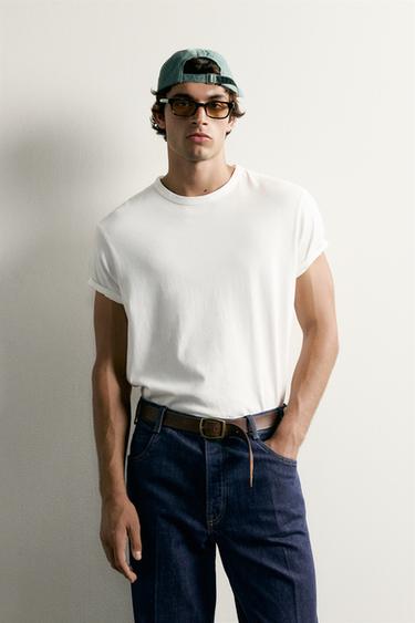 WASHED REGULAR FIT T-SHIRT — Oyster-white 2