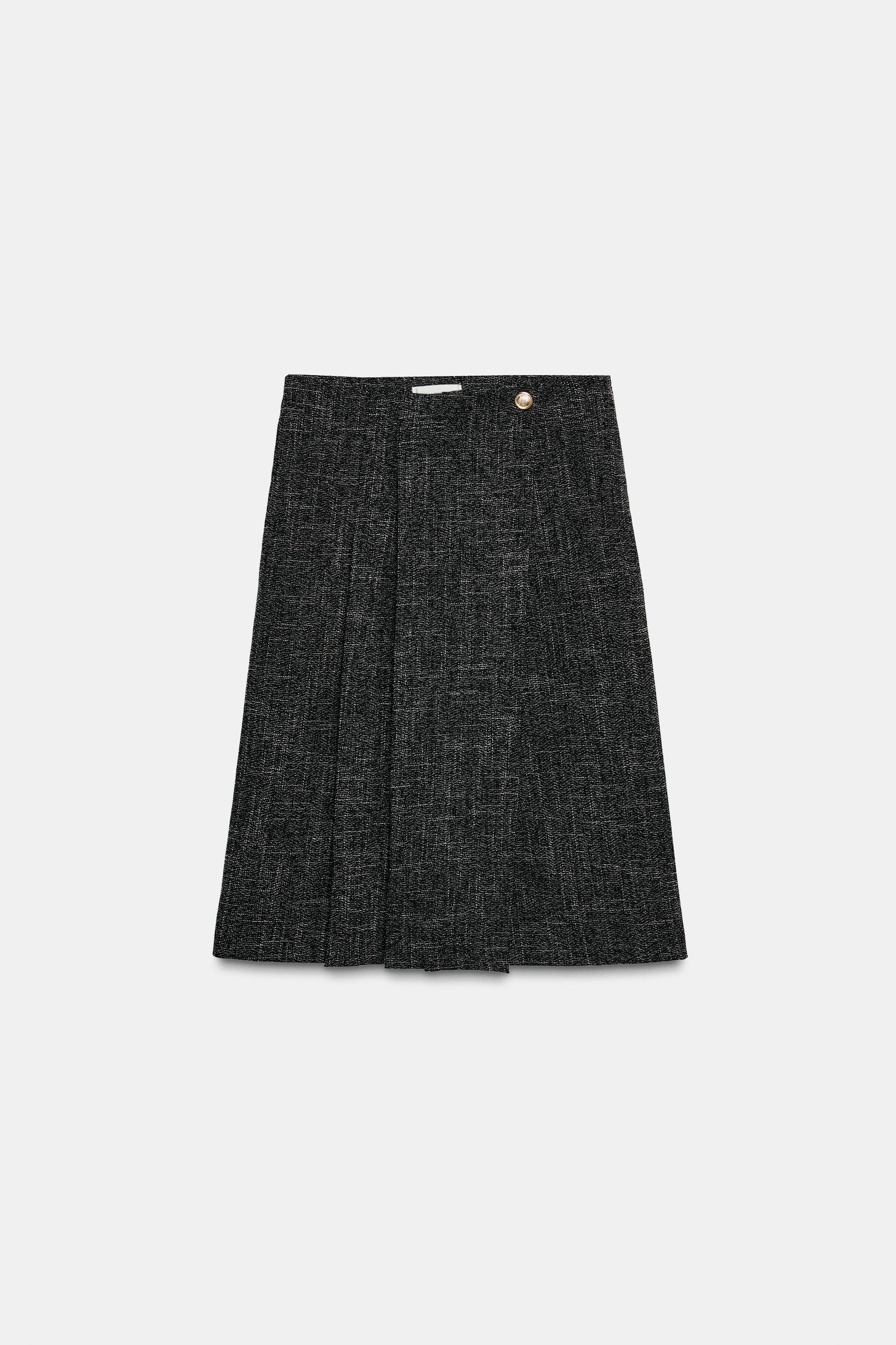 みーママ　ダークグレー Organic Cotton Twill High Waisted Wide Trousers - grey