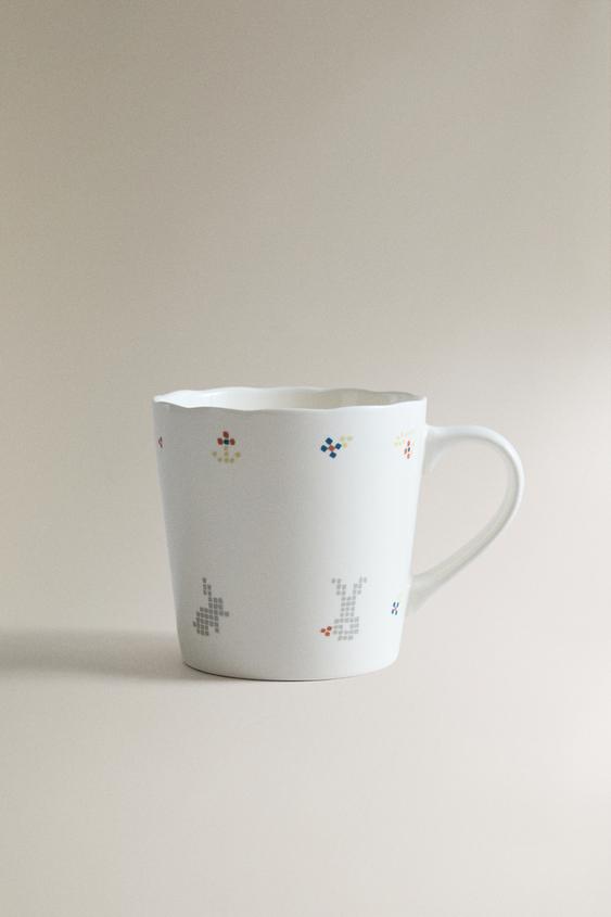 キッズ用ポーセリン マグカップ（ウサギ）マルチカラー0Zaraのキッズ用ポーセリン マグカップ（ウサギ） - マルチカラー - 画像 0