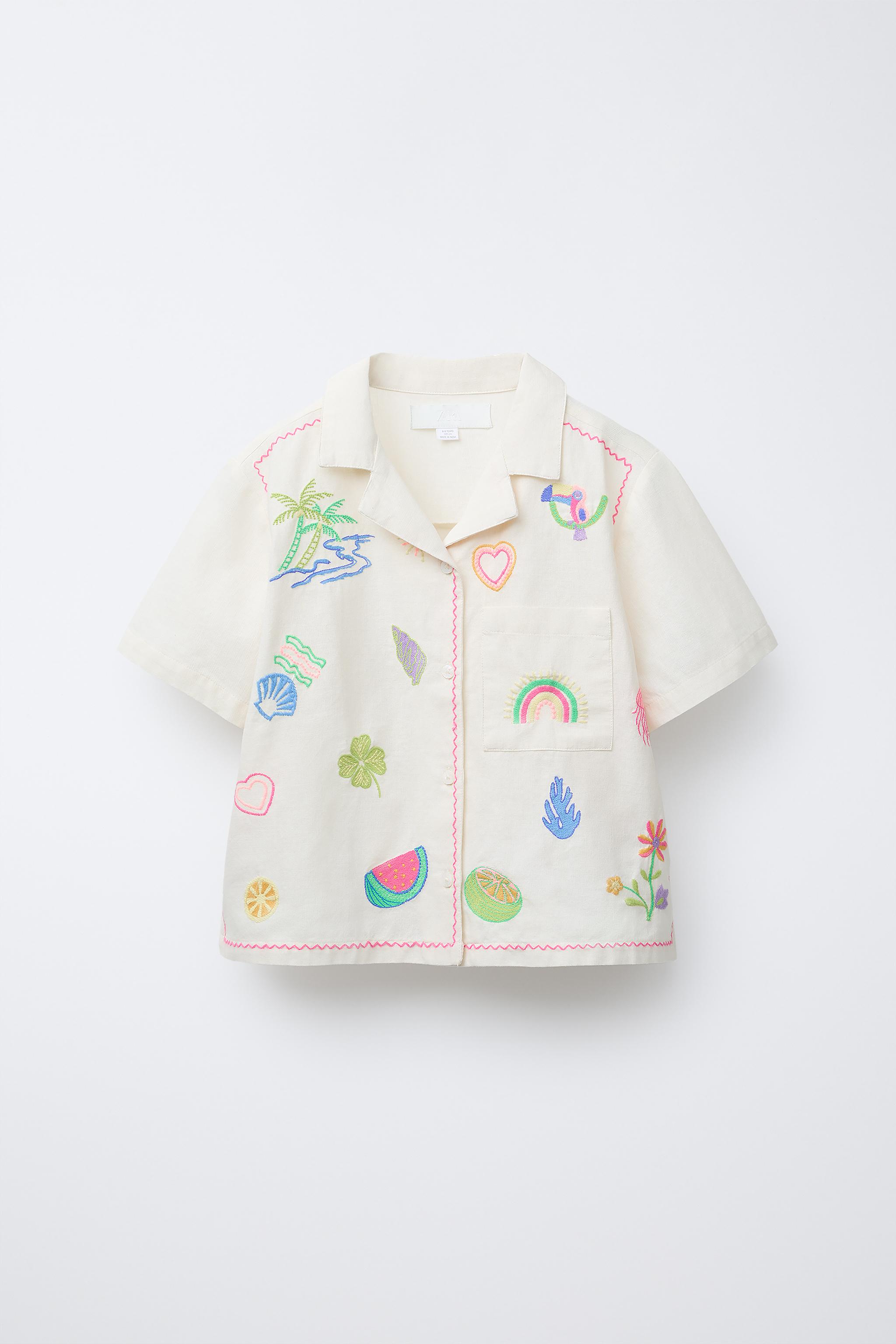 CHEMISE DIFFÉRENTS BRODÉS AVEC LIN
