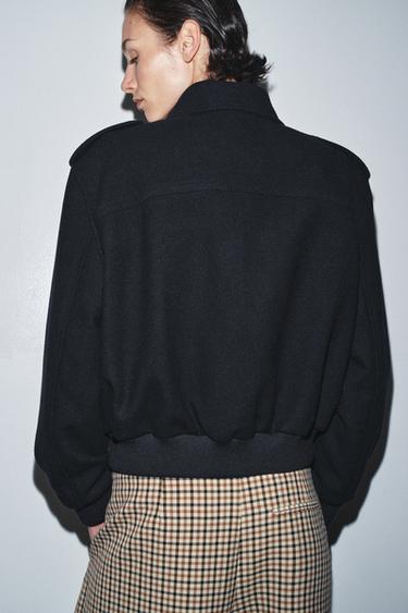 ZW COLLECTION WOOL JACKET - Navy blue by Zara - Image 2