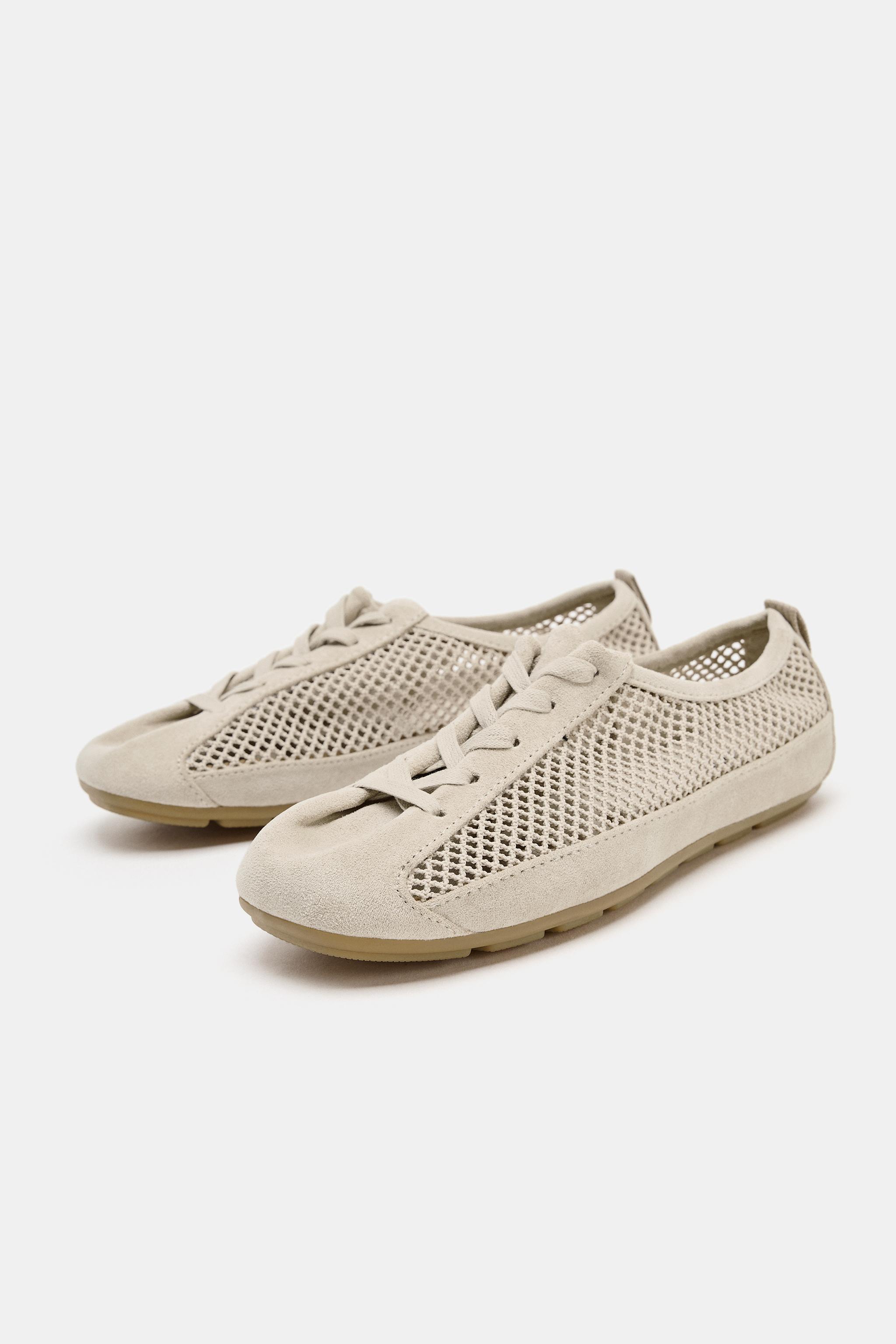 Женские кроссовки Zara MESH PULL-TAB SNEAKERS — фото 4