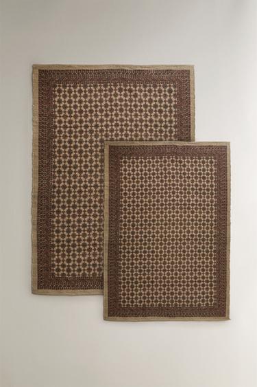 PRINTED JUTE RUG - Reddish by Zara