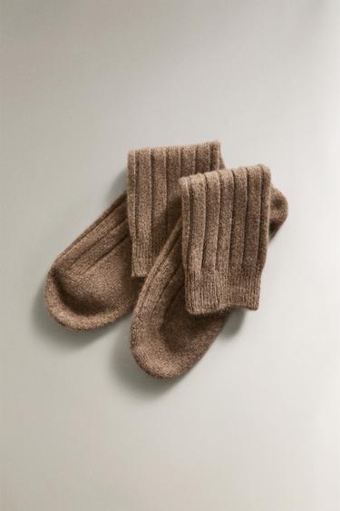 CASHMERE SOCKS - Brown / Taupe by Zara - Image 3