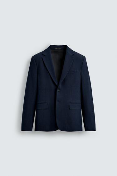 Zara SLIM FIT SUIT JACKET - Bluish