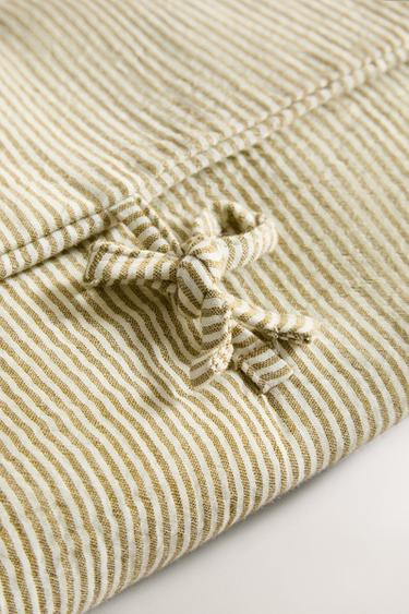 STRIPED MUSLIN BABY CHANGING MAT - Green by Zara - Image 1
