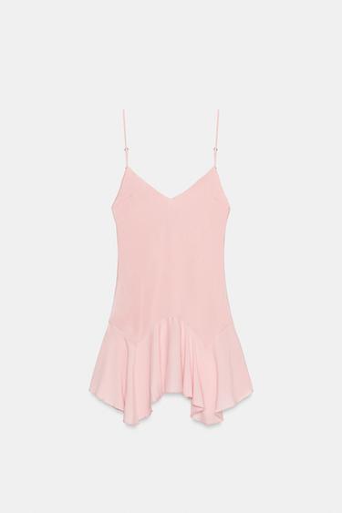 COMBINED RUFFLED DRESS - Light pink by Zara - Image 5