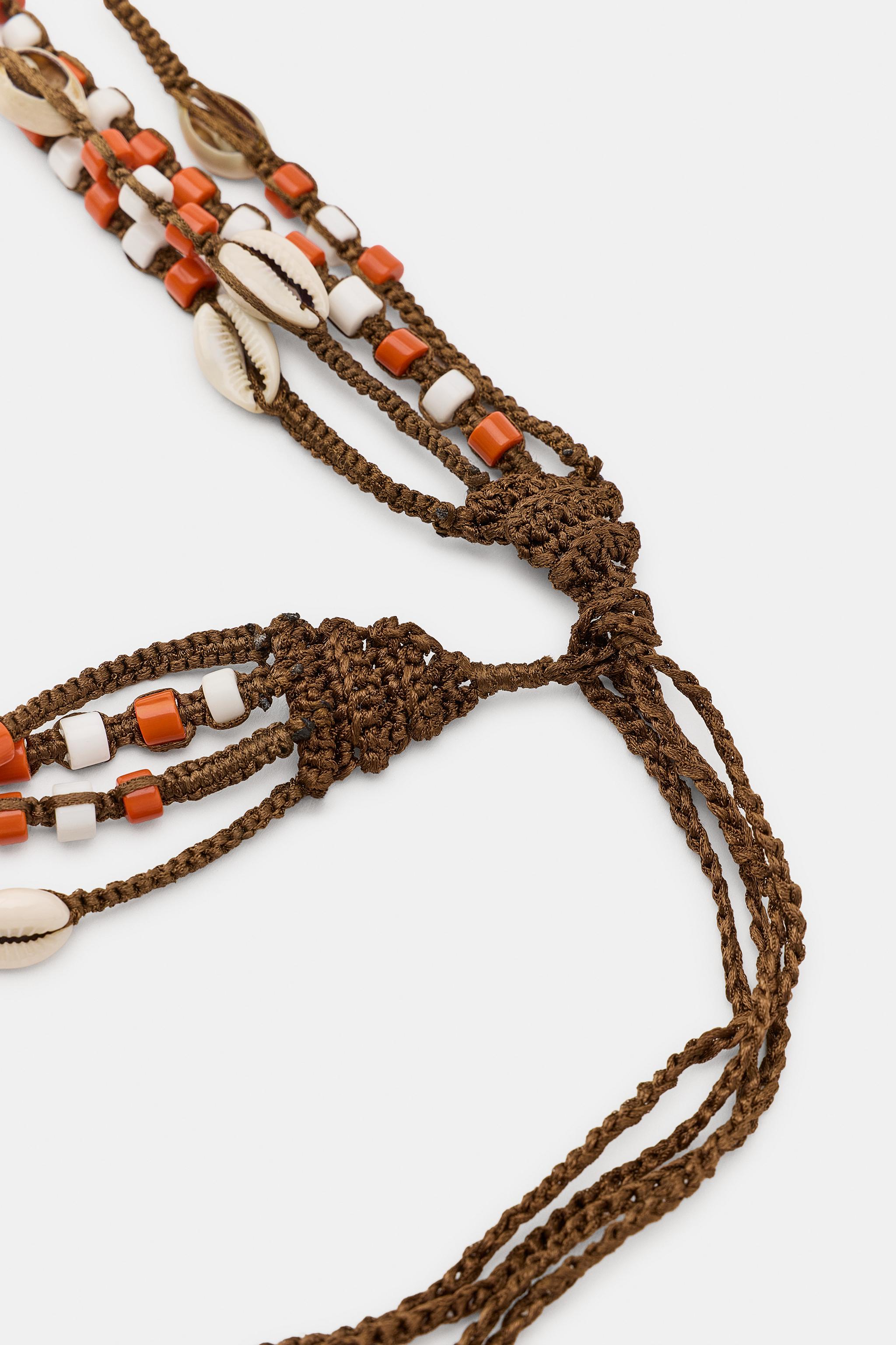 SHELL AND BEAD CORD BELT