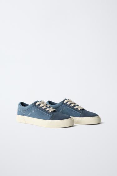 DENIM SNEAKERS - Blue by Zara - Image 1