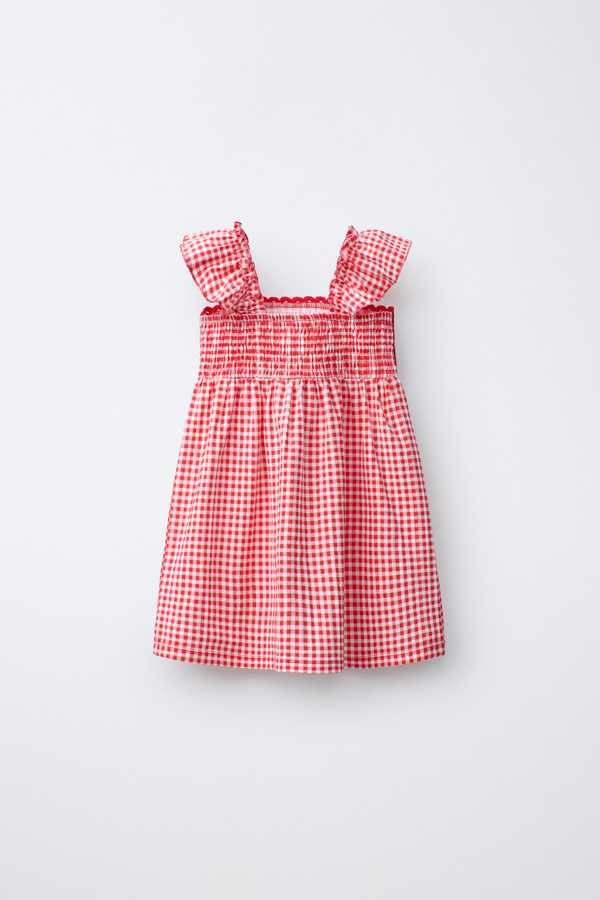 GINGHAM CROCHET DRESS
