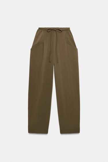 TEXTURED TROUSERS WITH POCKETS - Khaki by Zara - Image 3