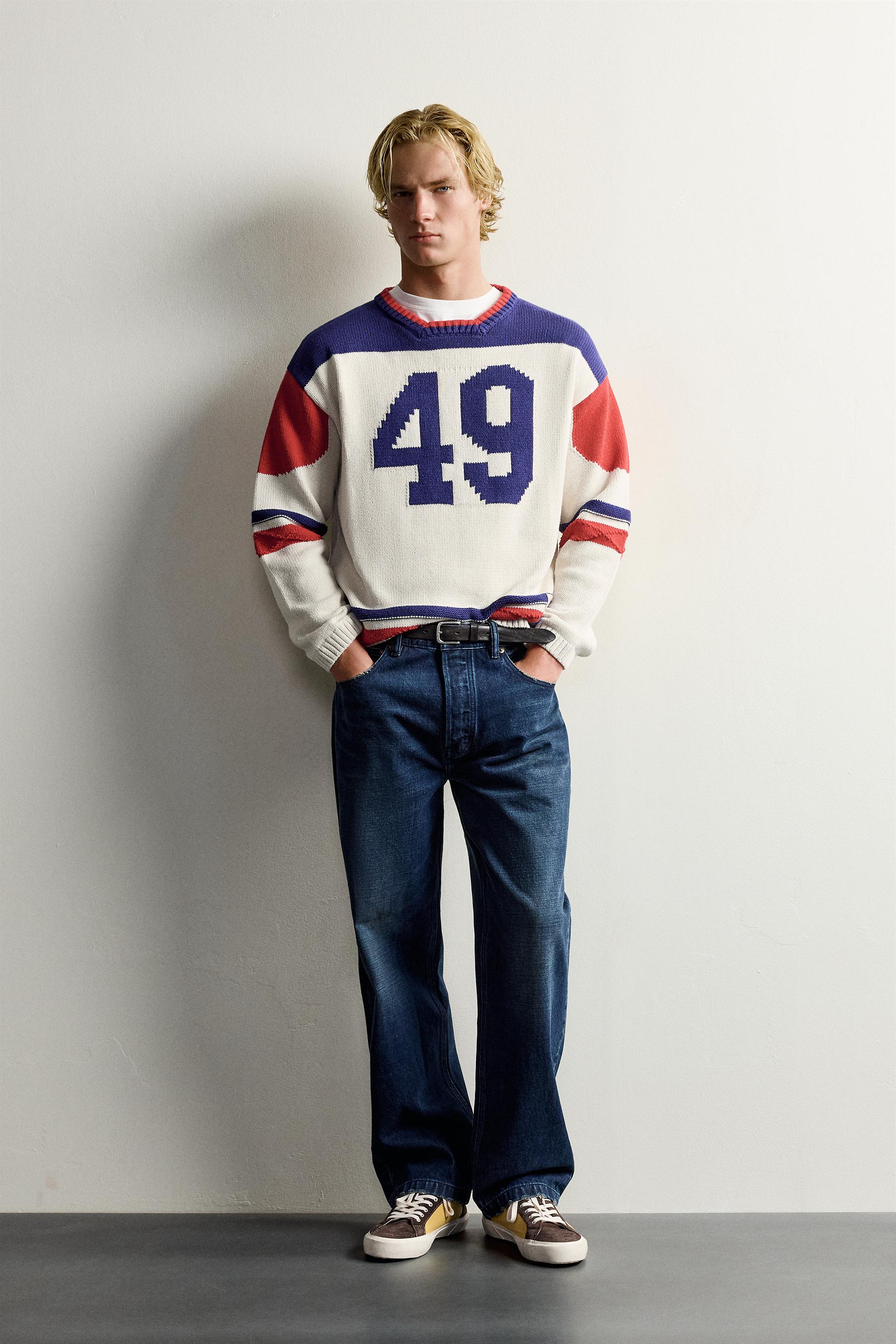 PULL RELAXED FIT JACQUARD VINTAGE HOCKEY