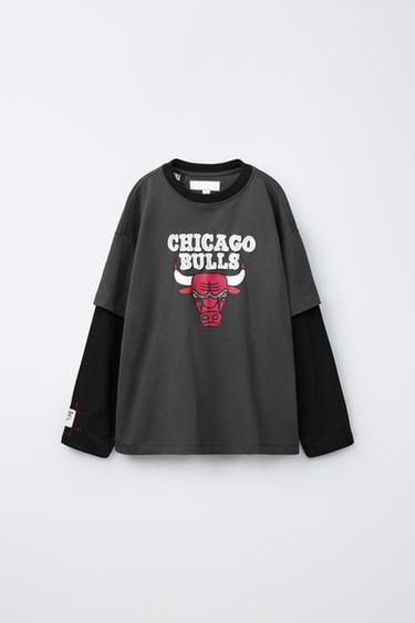 BLUZË DOPIO MËNGË NBA - CHICAGO BULLS - Antracit i errët nga Zara