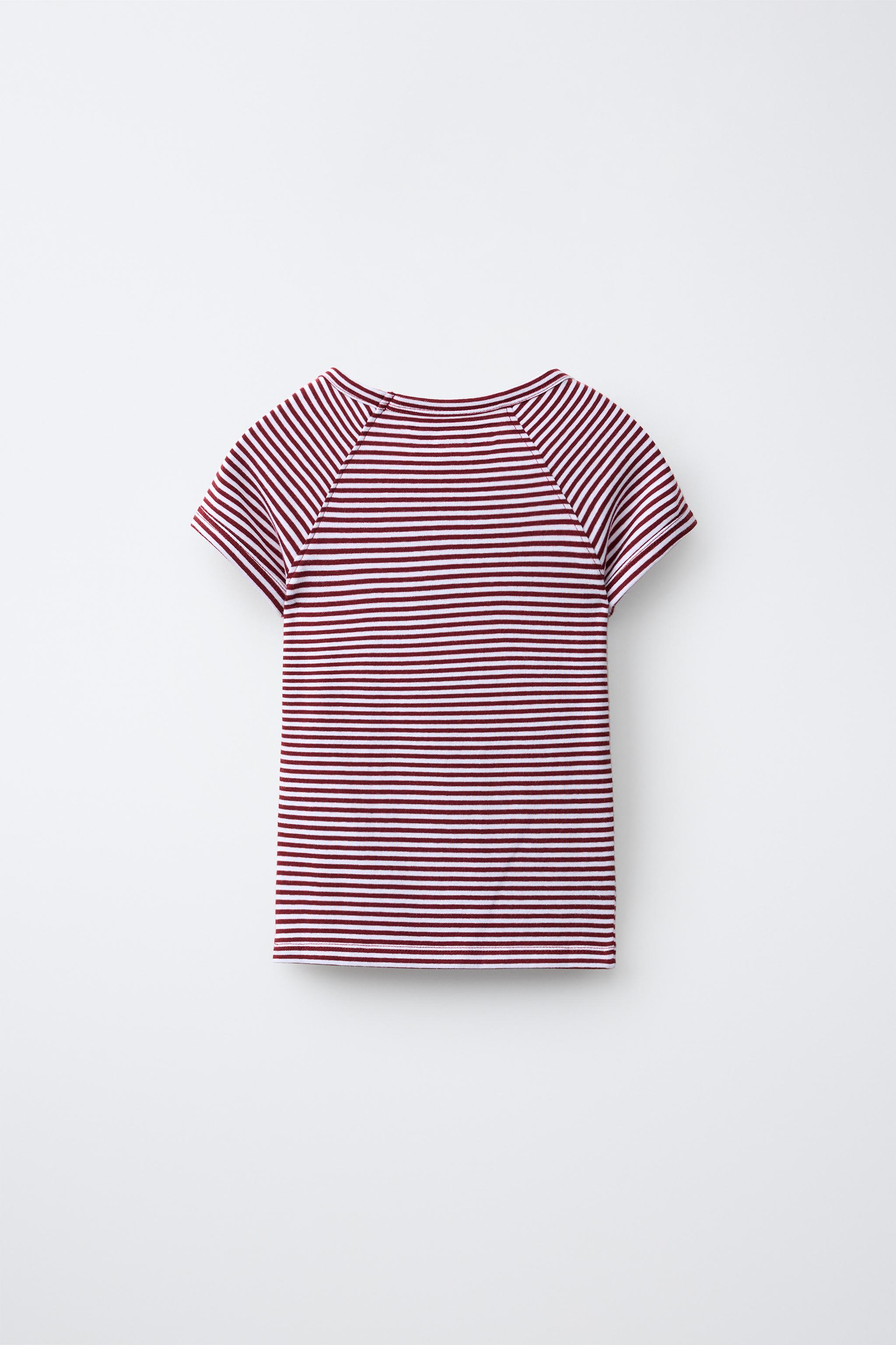 COTTON-MODAL STRIPED T-SHIRT — Striped