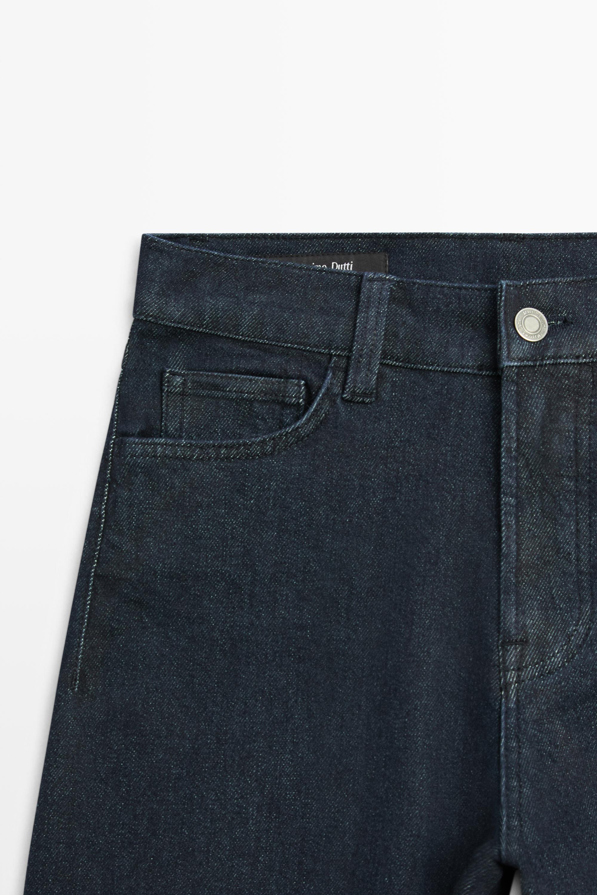 Jean capri à revers