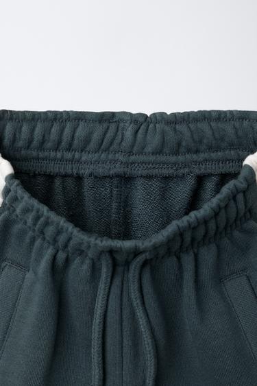 JOGGER TROUSERS WITH SIDE TAPING - Petrol blue by Zara - Image 2