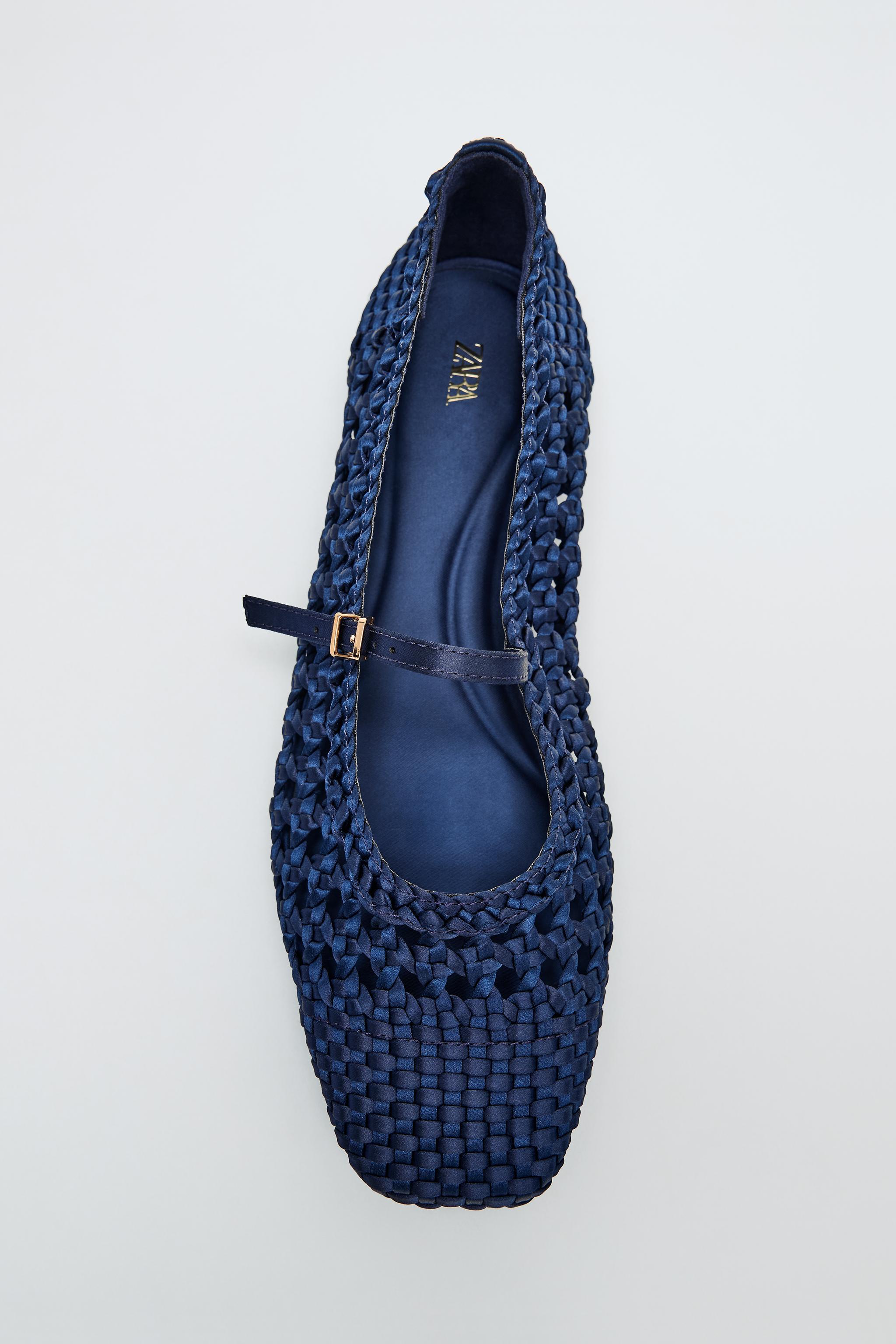 BRAIDED BALLET FLATS WITH BUCKLE
