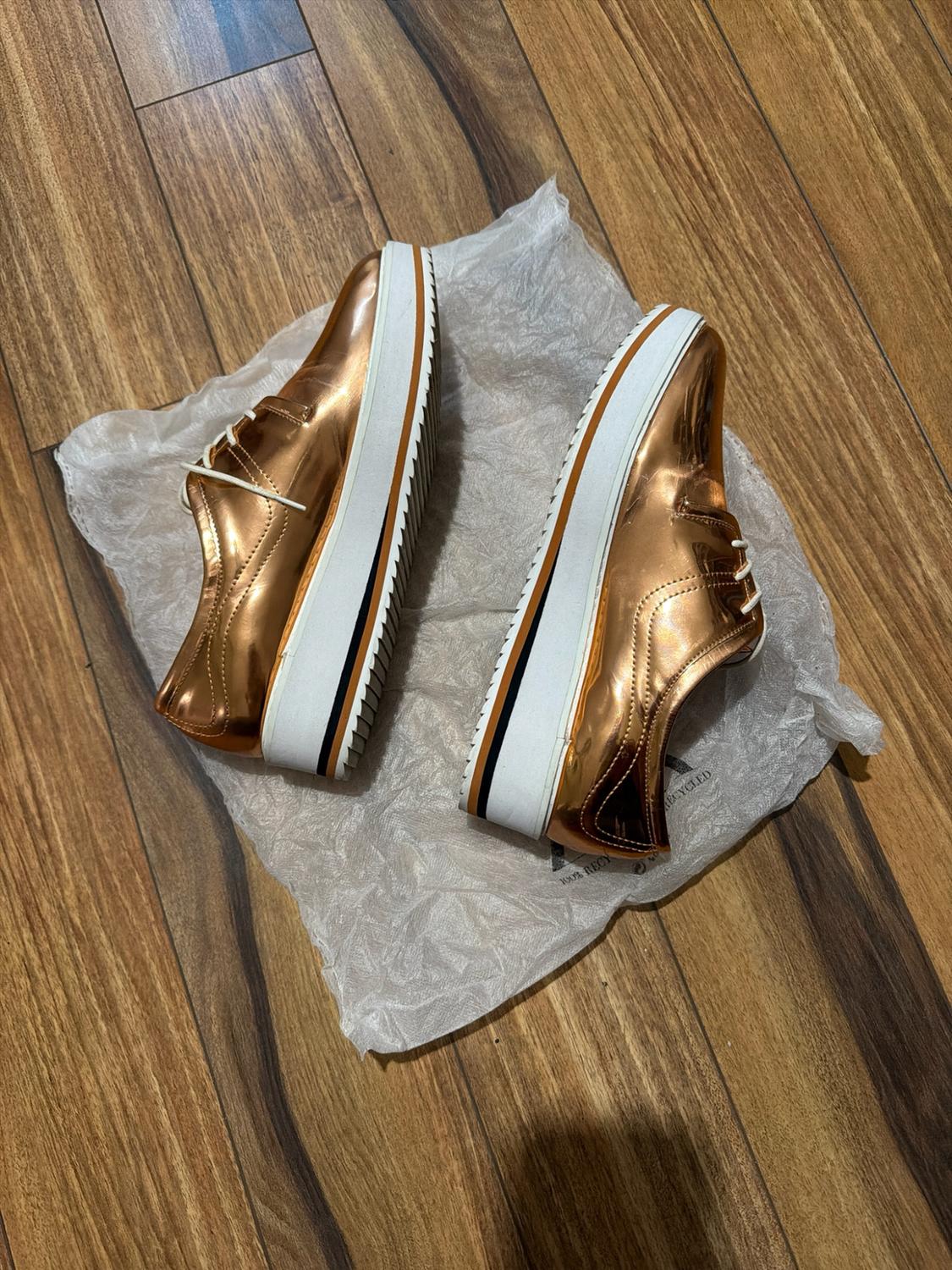 SILVER PLATFORM DERBY SHOES - Image 2