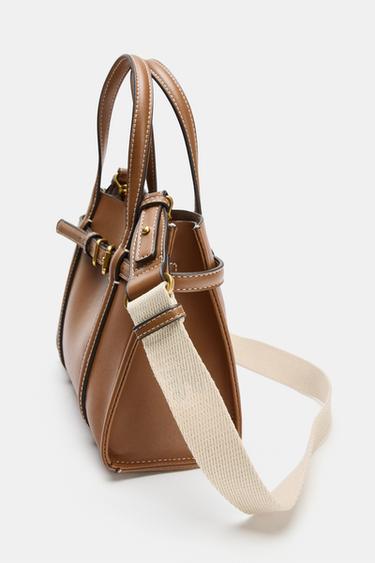 MINI SAC SHOPPER - Marron foncé de Zara - Image 2