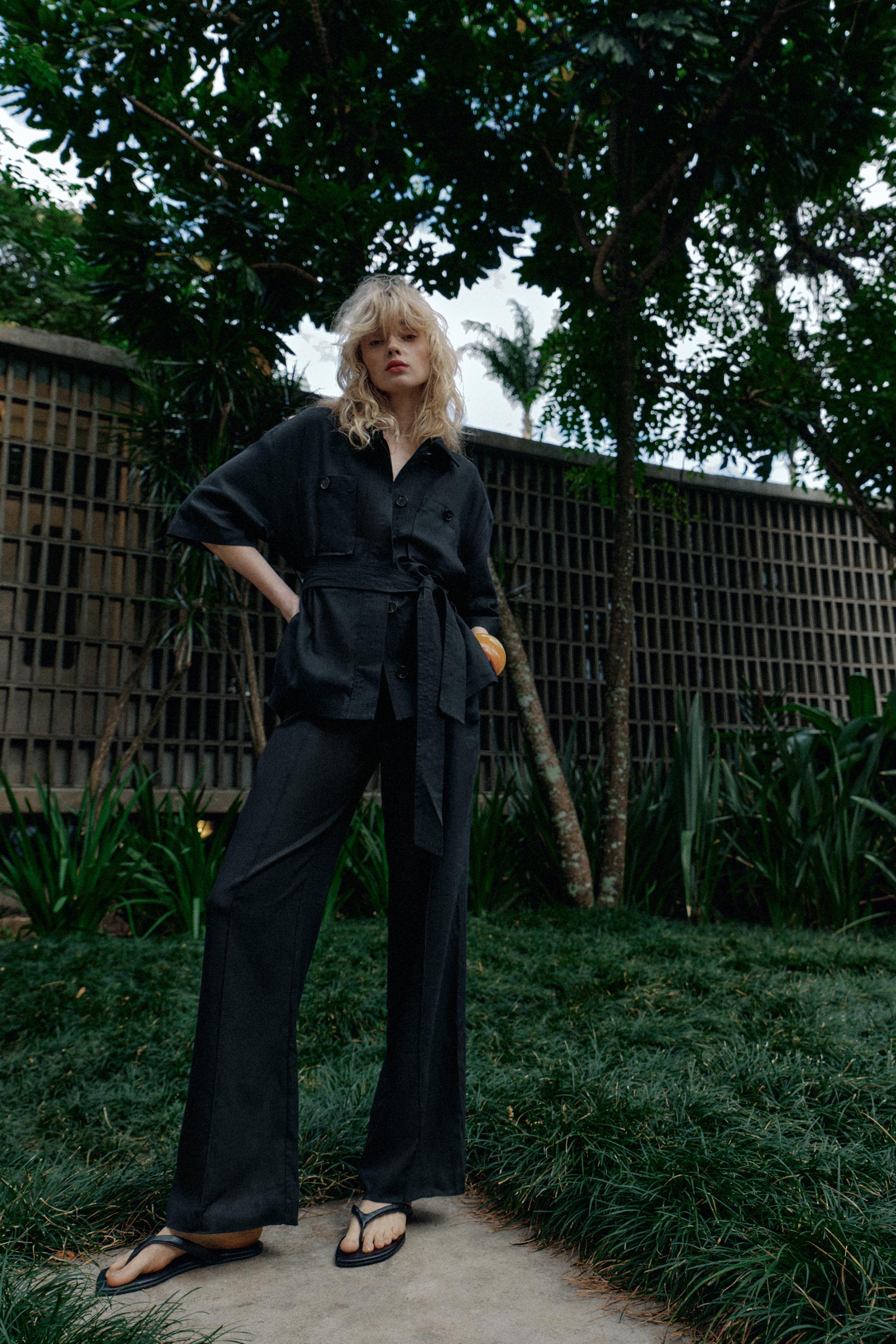 LINEN SAFARI PANTS