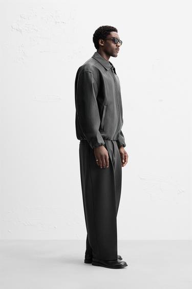 LEATHER EFFECT JACKET - Black by Zara - Image 3