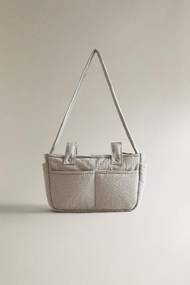 GINGHAM MATERNITY PUSHCHAIR BAG - Grey by Zara - Image 0