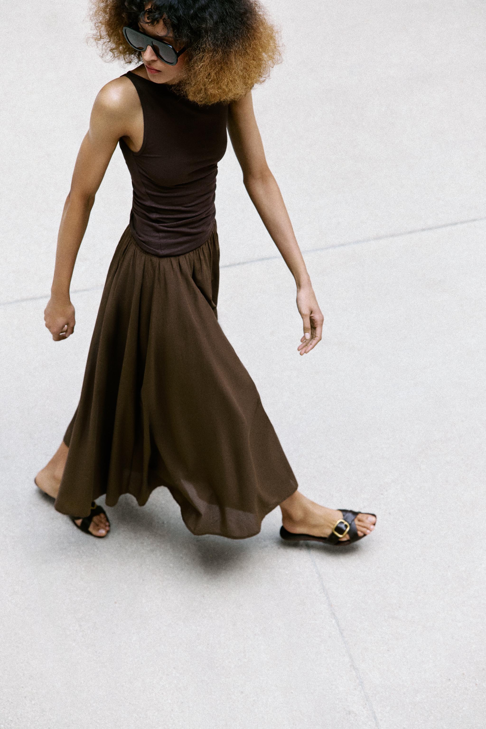 LAYERED MIDI SKIRT